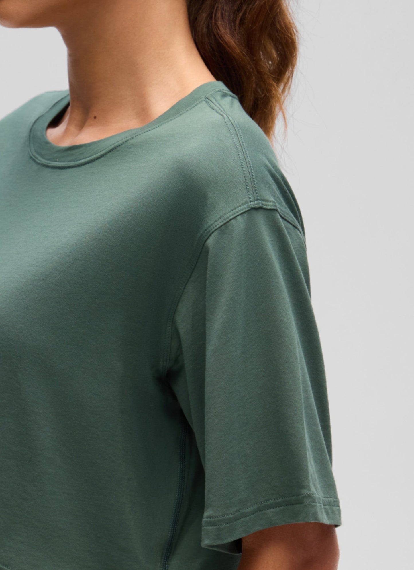 Pima Cotton Cropped Short Sleeve