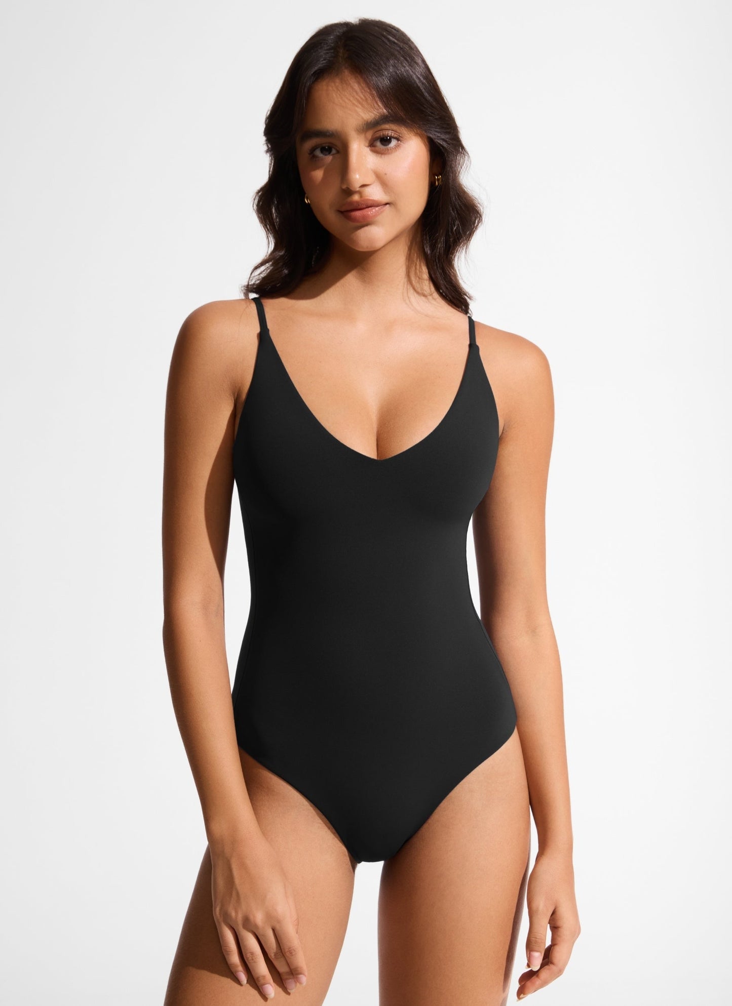 Nexfeel V Neck One Piece Swimsuit