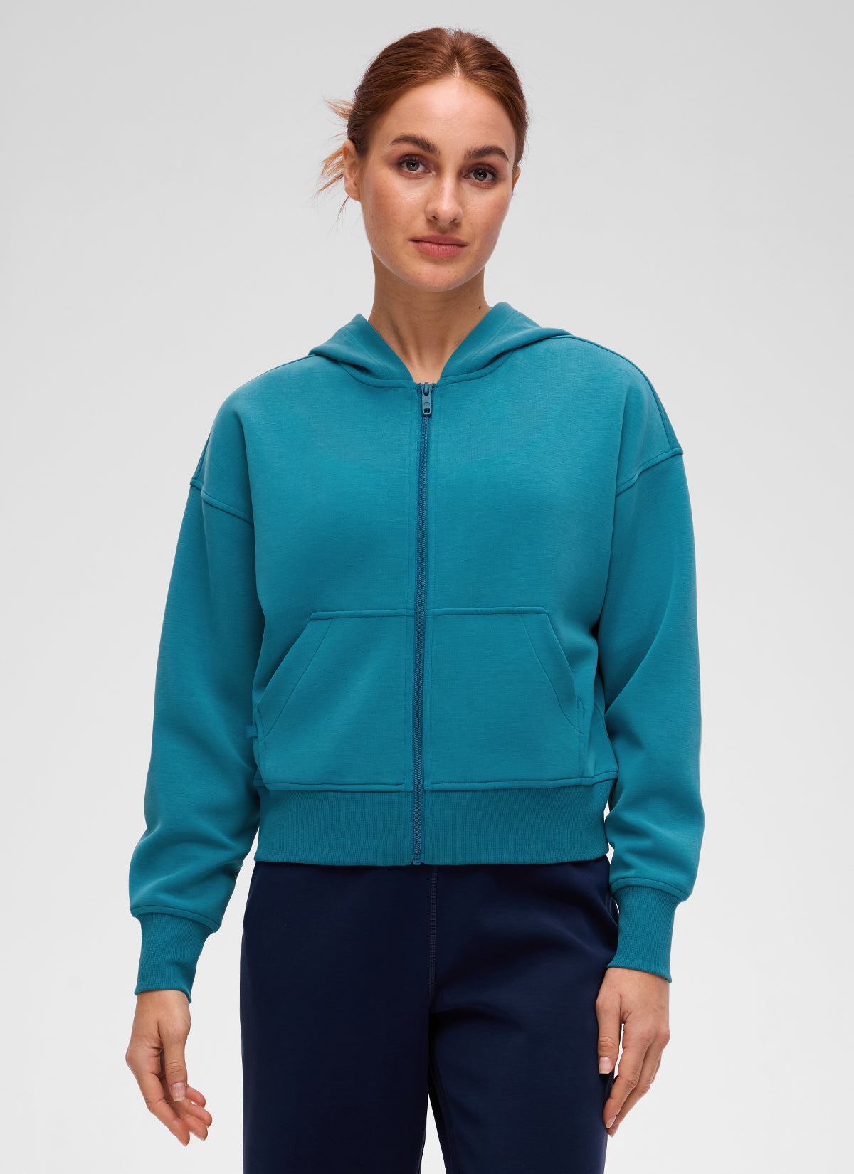 SoftAura Full Zip Waist Length Hoodie