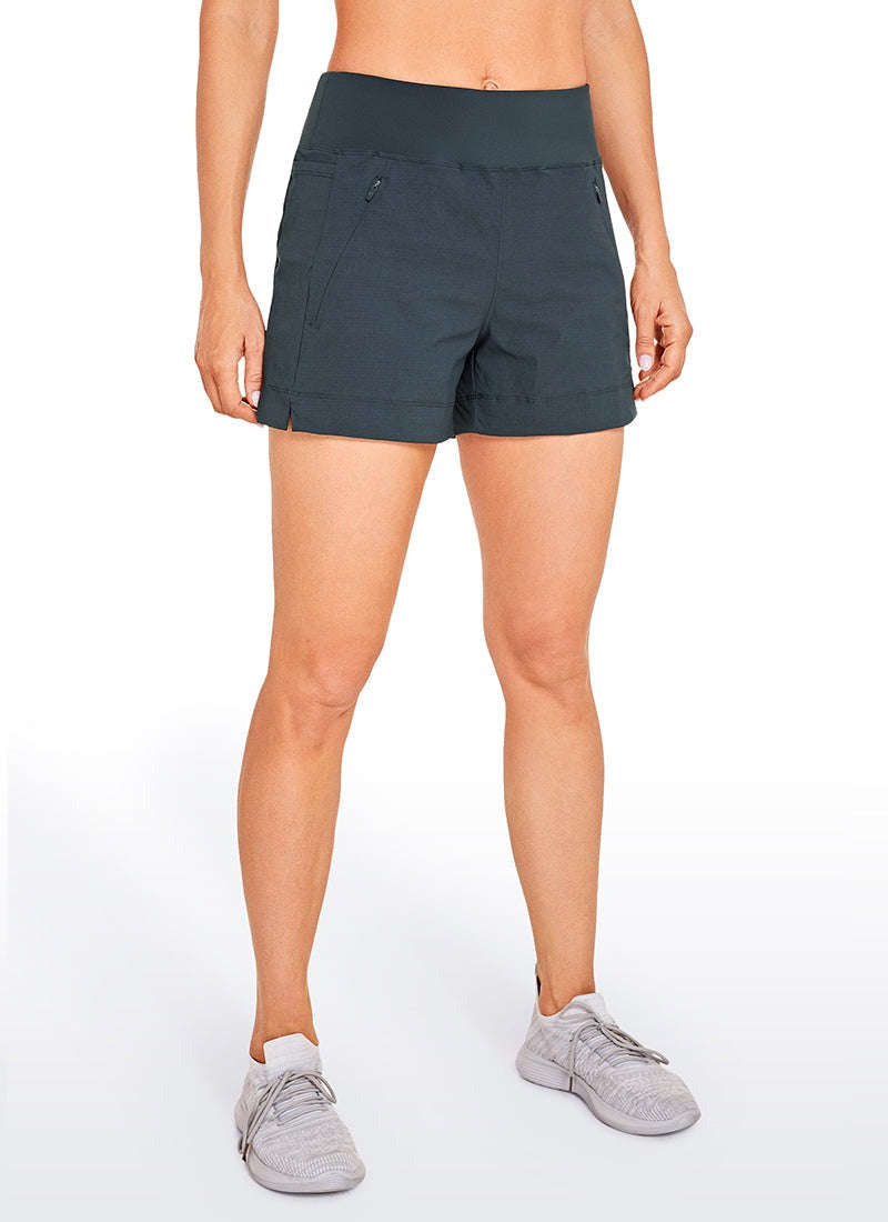 Ripstop Zip Pocket Mid Rise Shorts 4''
