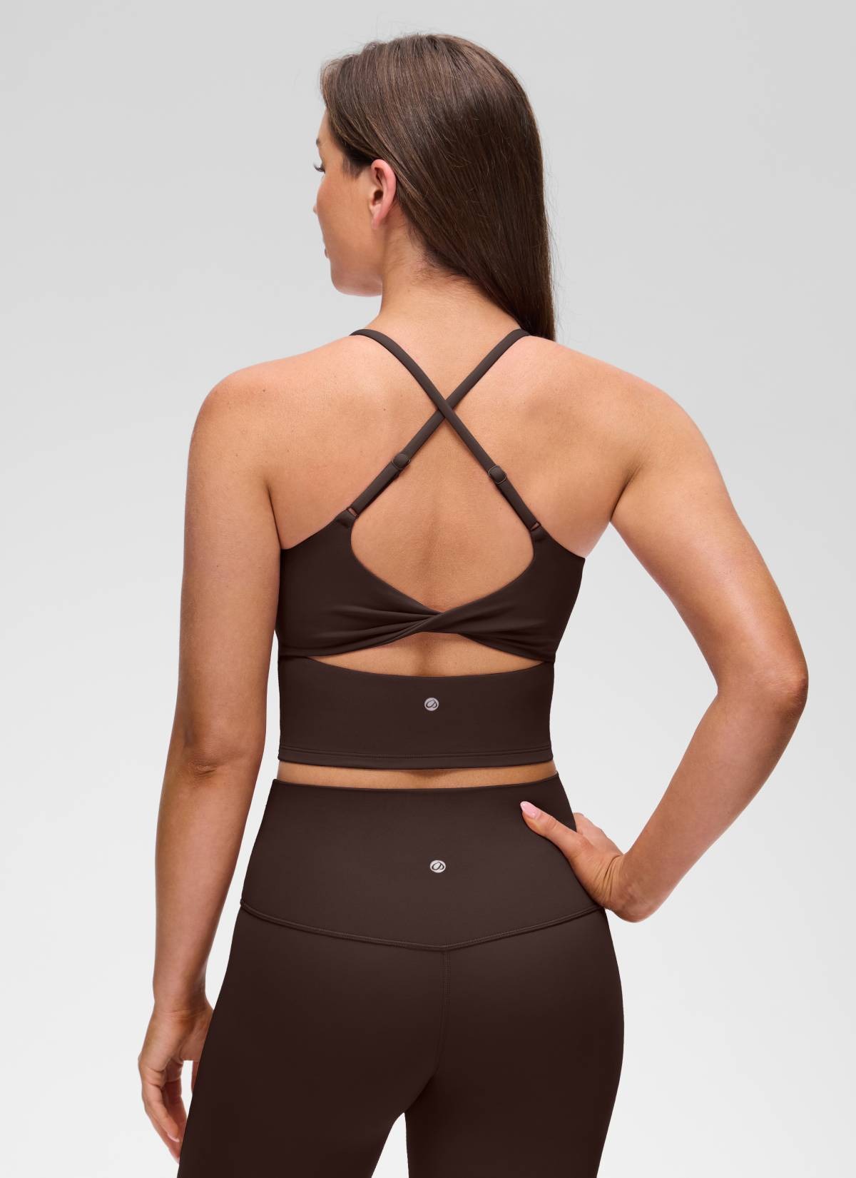 Butterluxe Twist Cross Back Built in Bra Tank