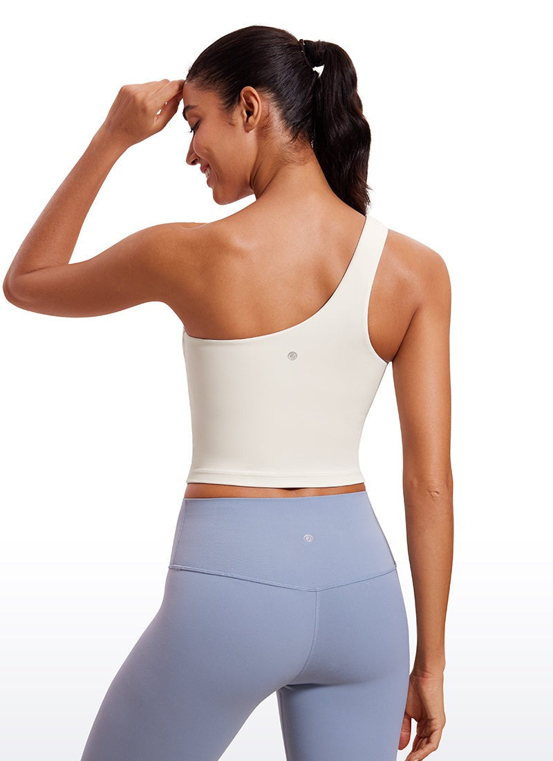 Butterluxe Built in Bra One Shoulder Tank