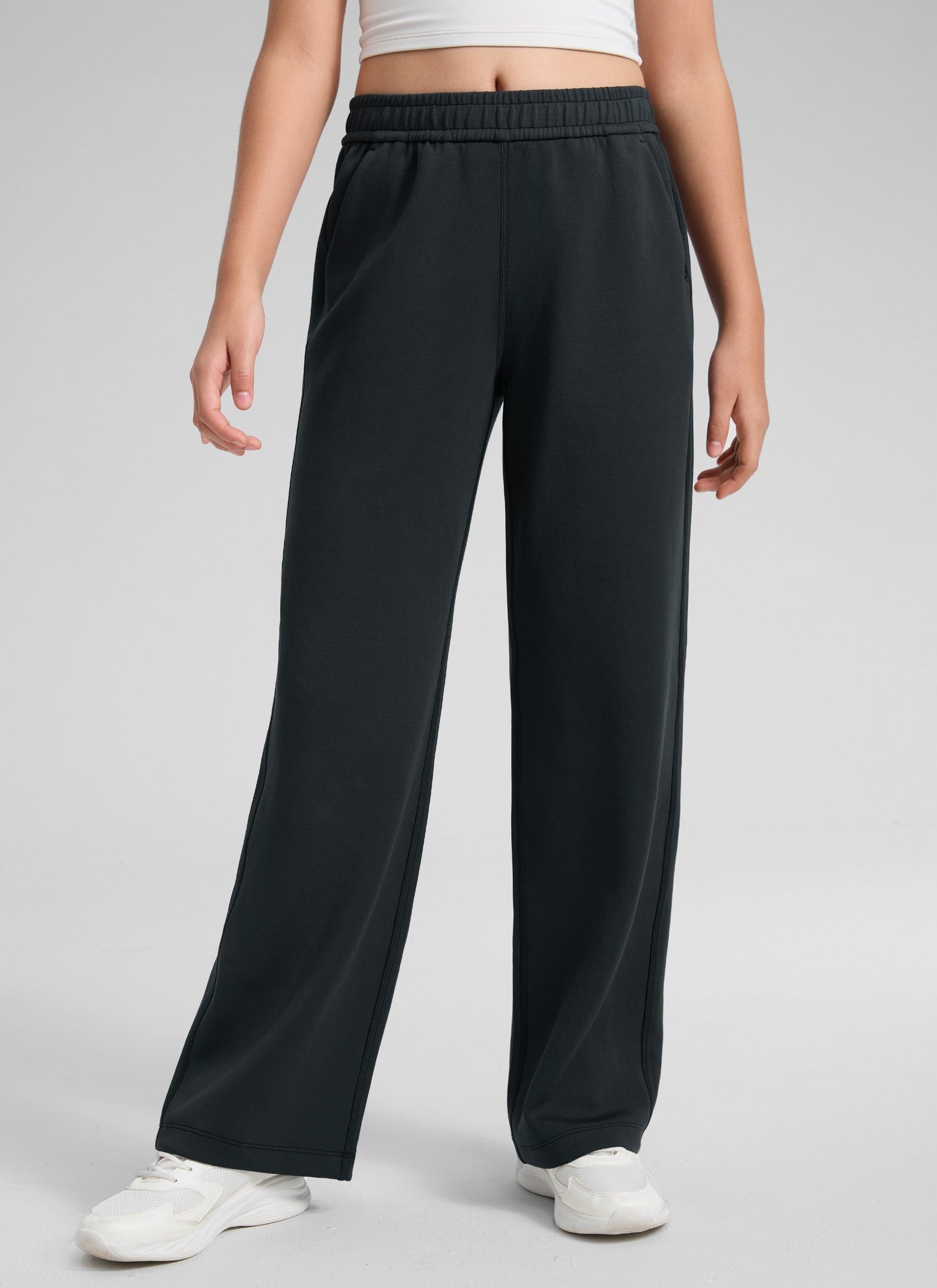 SoftAura Girls High Rise Wide Leg Sweatpant