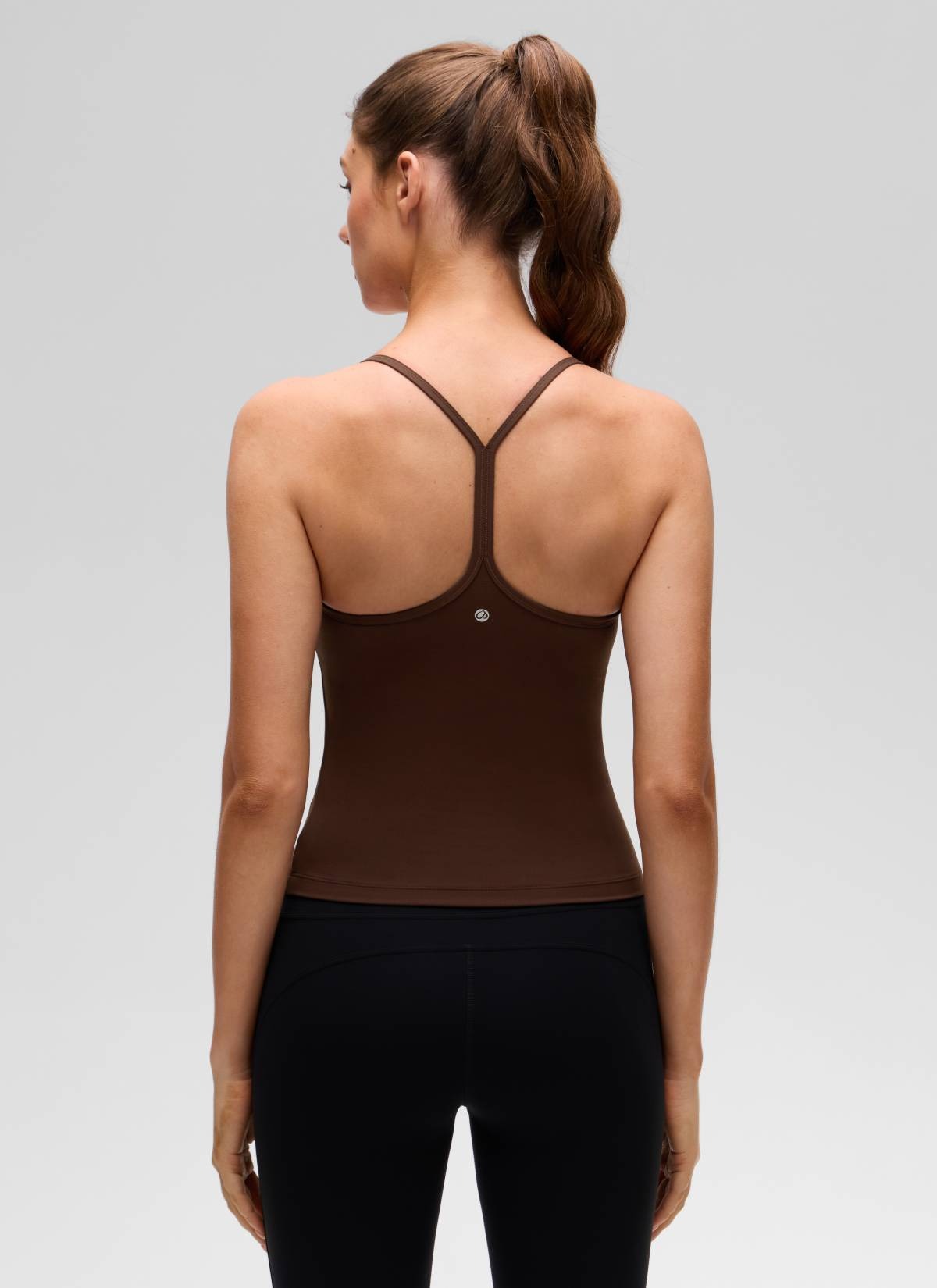 Butterluxe Waist Length Y Back Built in Bra Tank