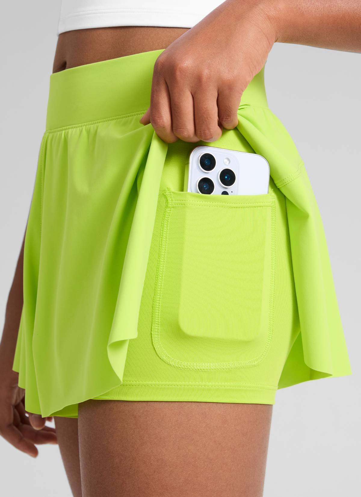 Girls High Rise 2 in 1 Flowy Sport Shorts 2.5''