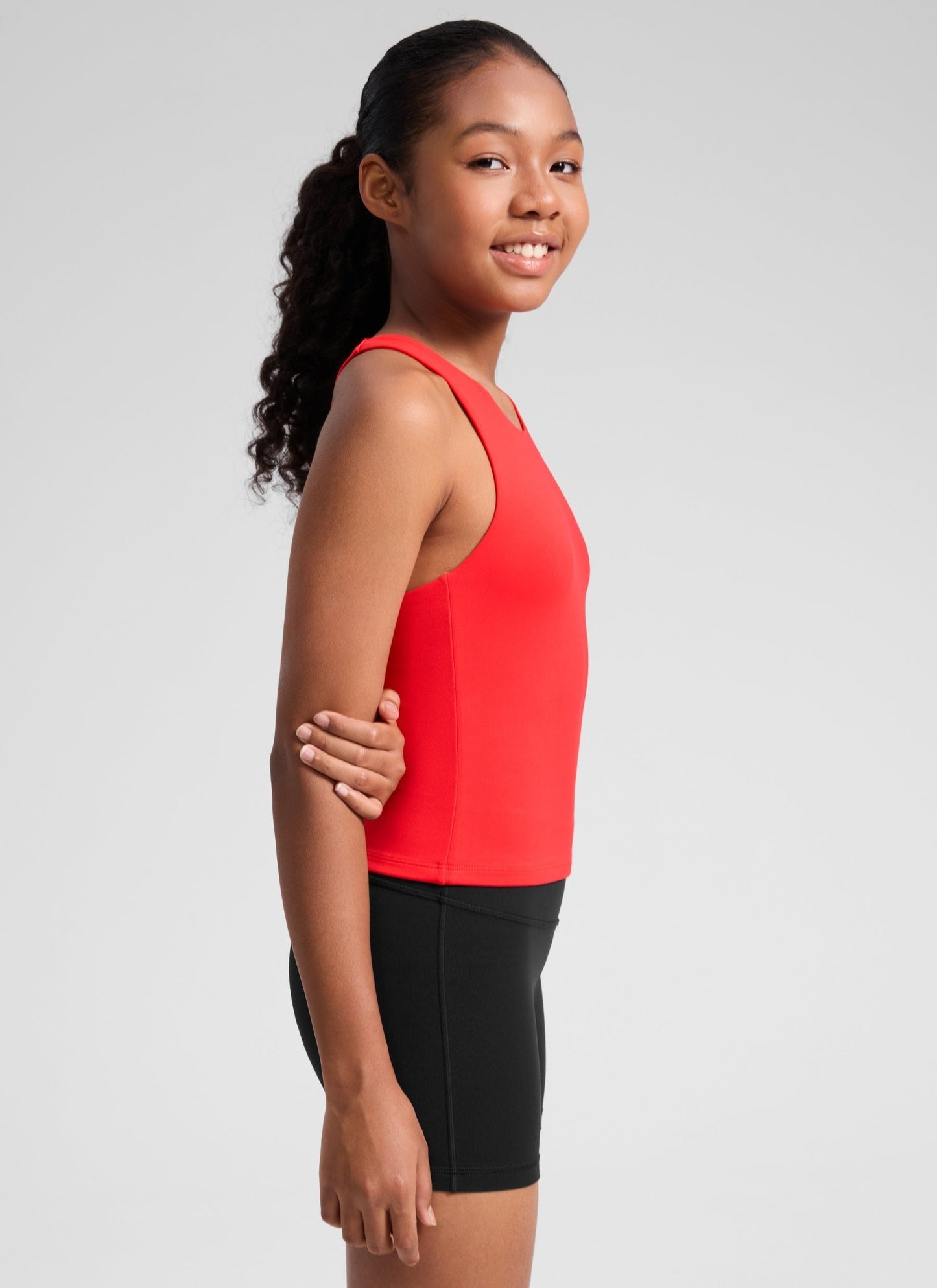 Butterluxe Girls Double Lined Racerback Tank Tops Waist Length