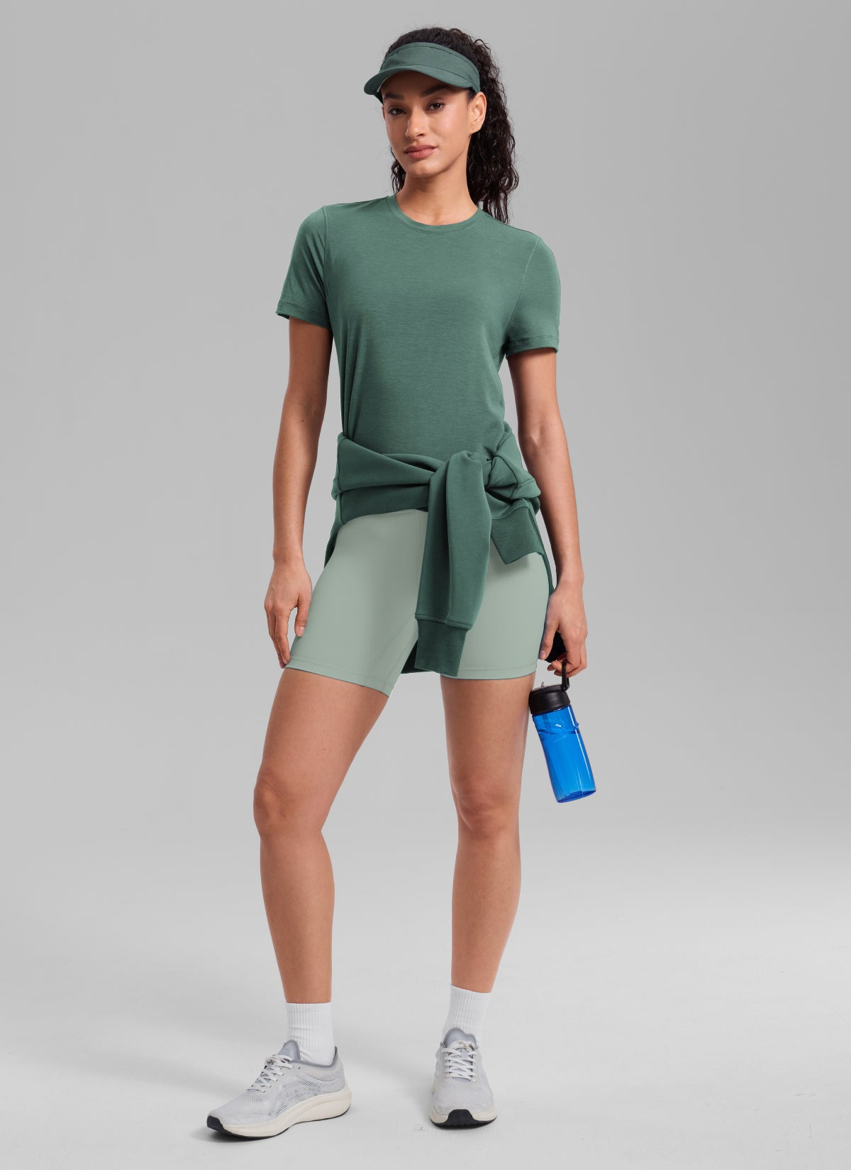 Quick Dry Crewneck Hip Length Short Sleeve