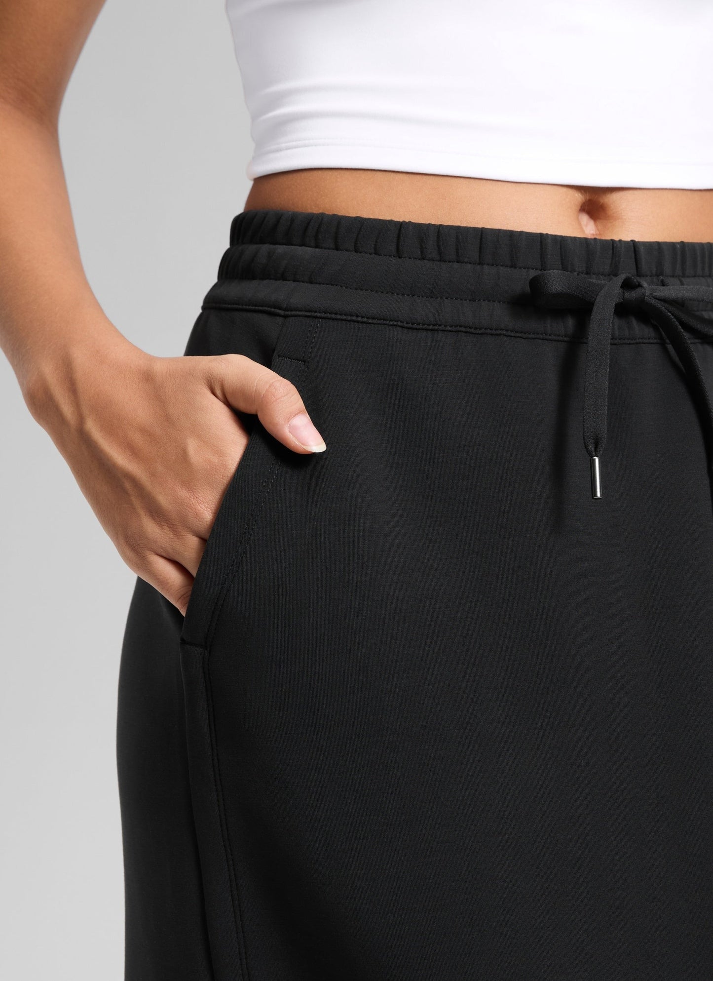 SoftAura Side Slit Hem Midi Pencil Skirt