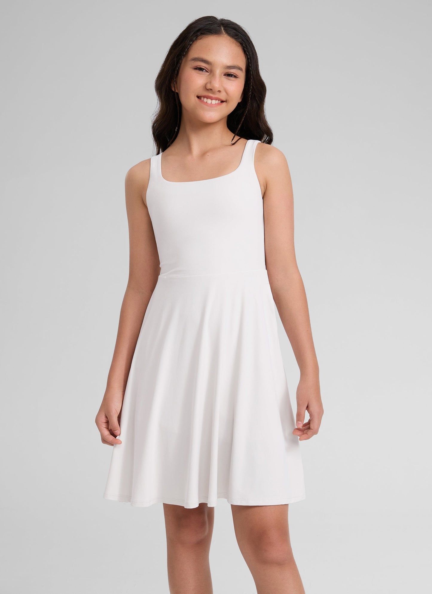 Girls Cloudweight Double Lined Pocket Midi Dress