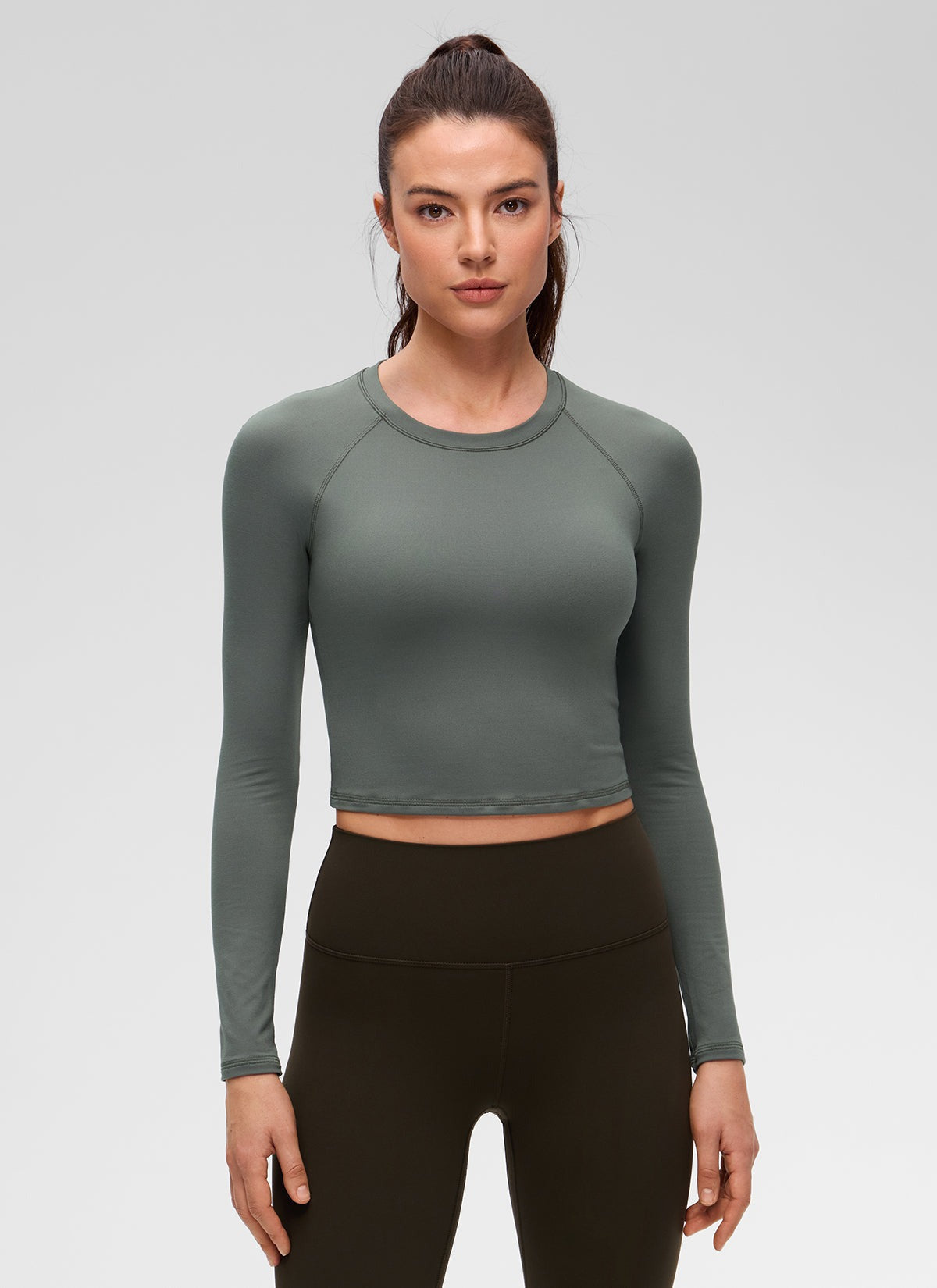 Brushed Feeling Crew Neck Raglan Long Sleeve