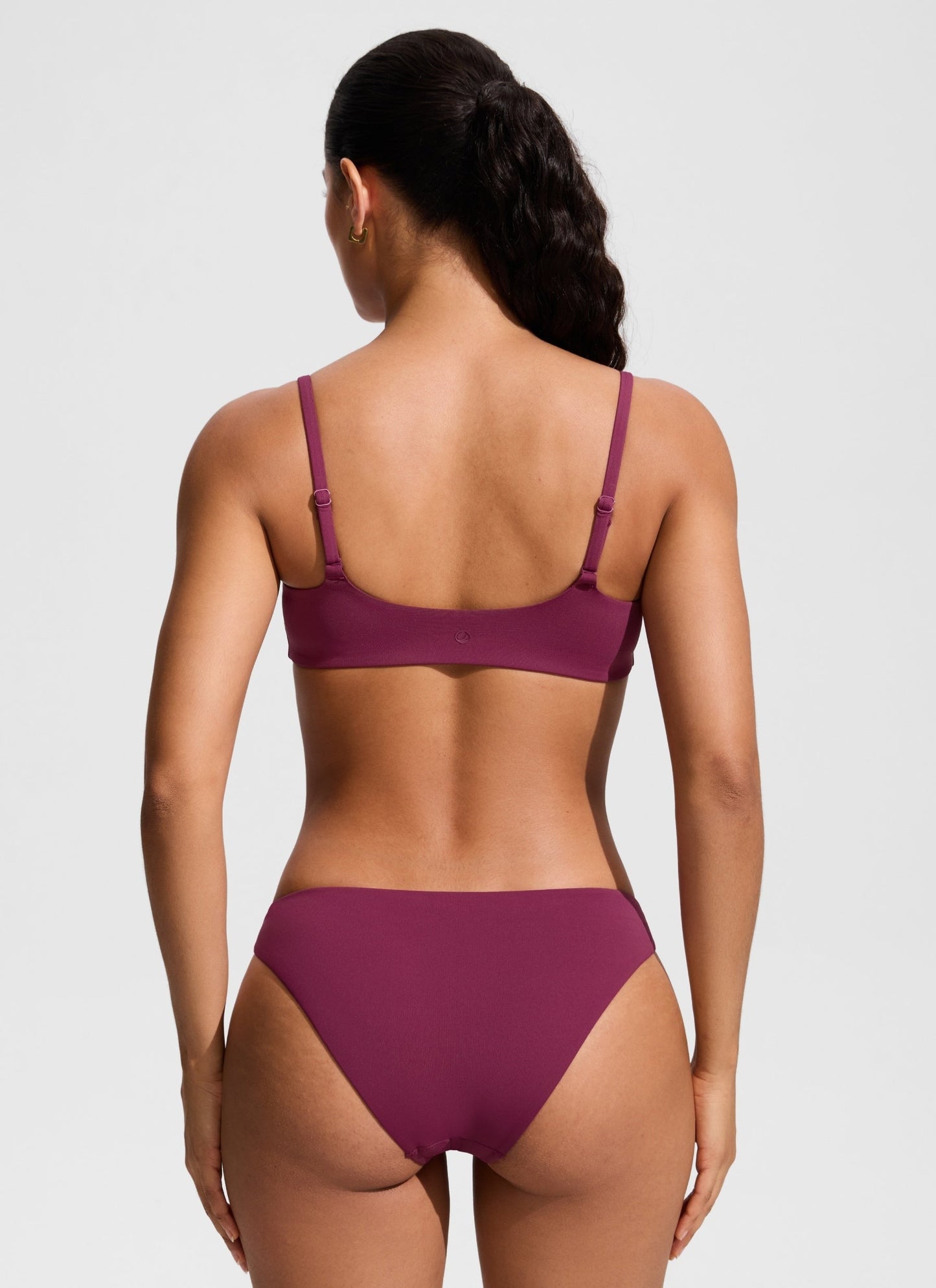 Scoop Neck Adjustable Strap Bikini Top
