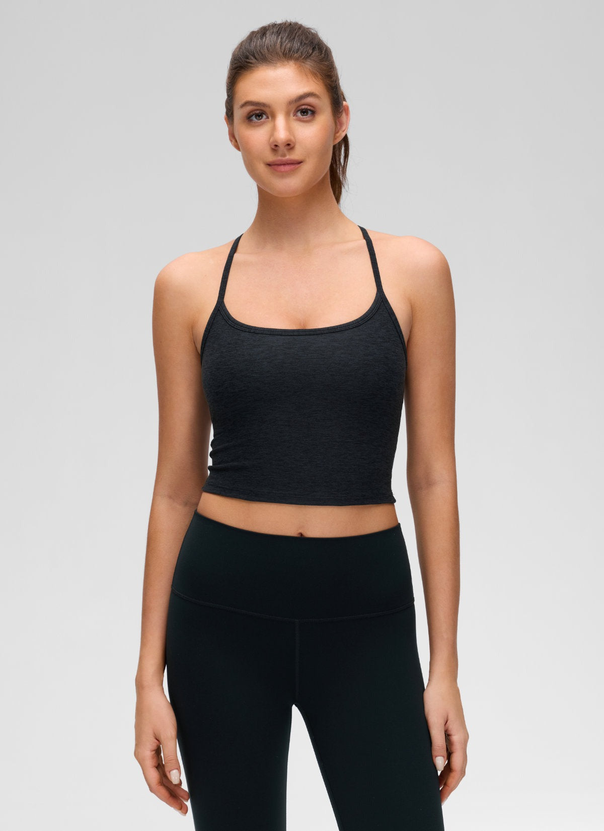 Low Cut U Neck Y Back Shelf Bra Tank