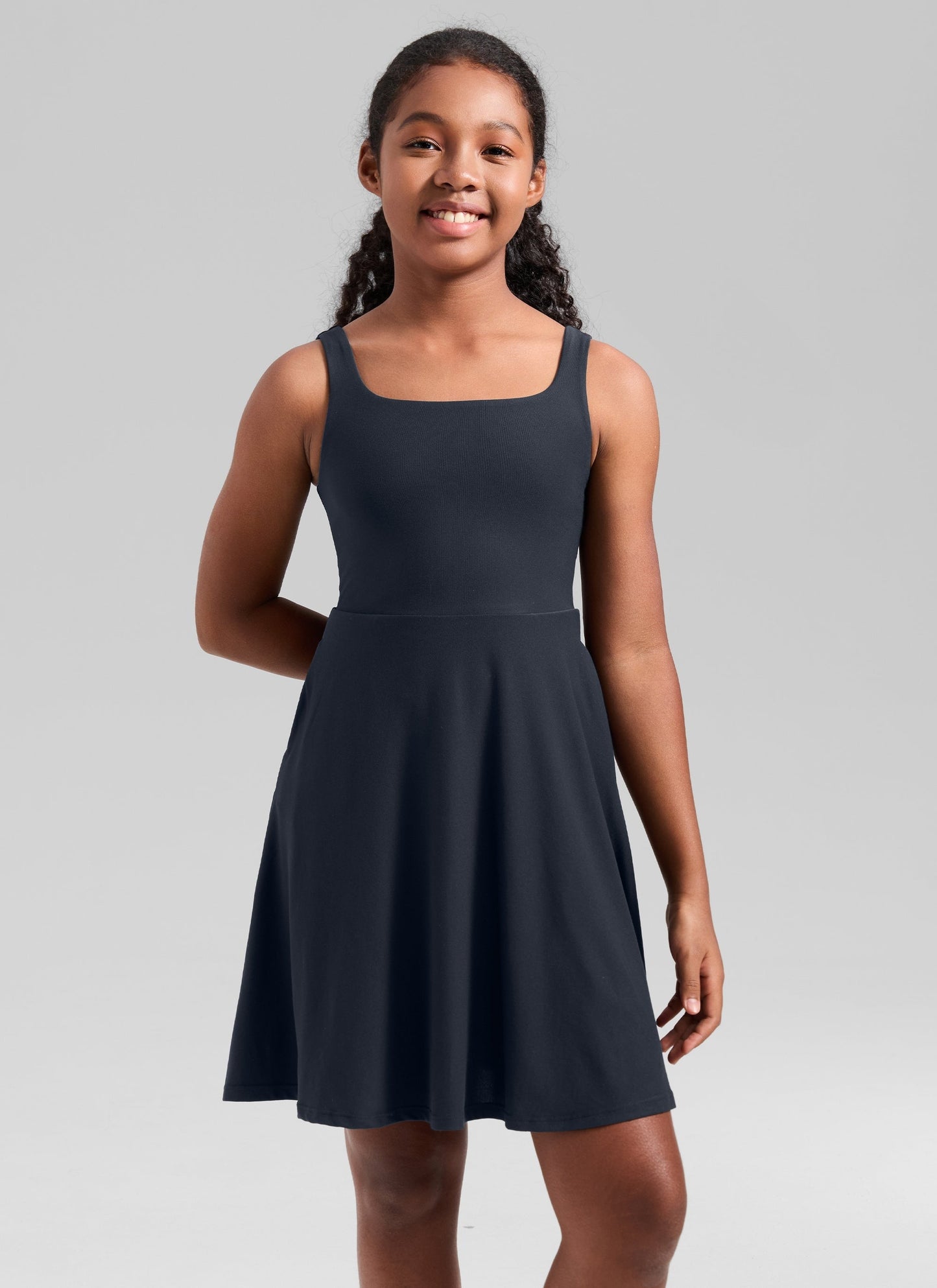 Girls Cloudweight Double Lined Pocket Midi Dress