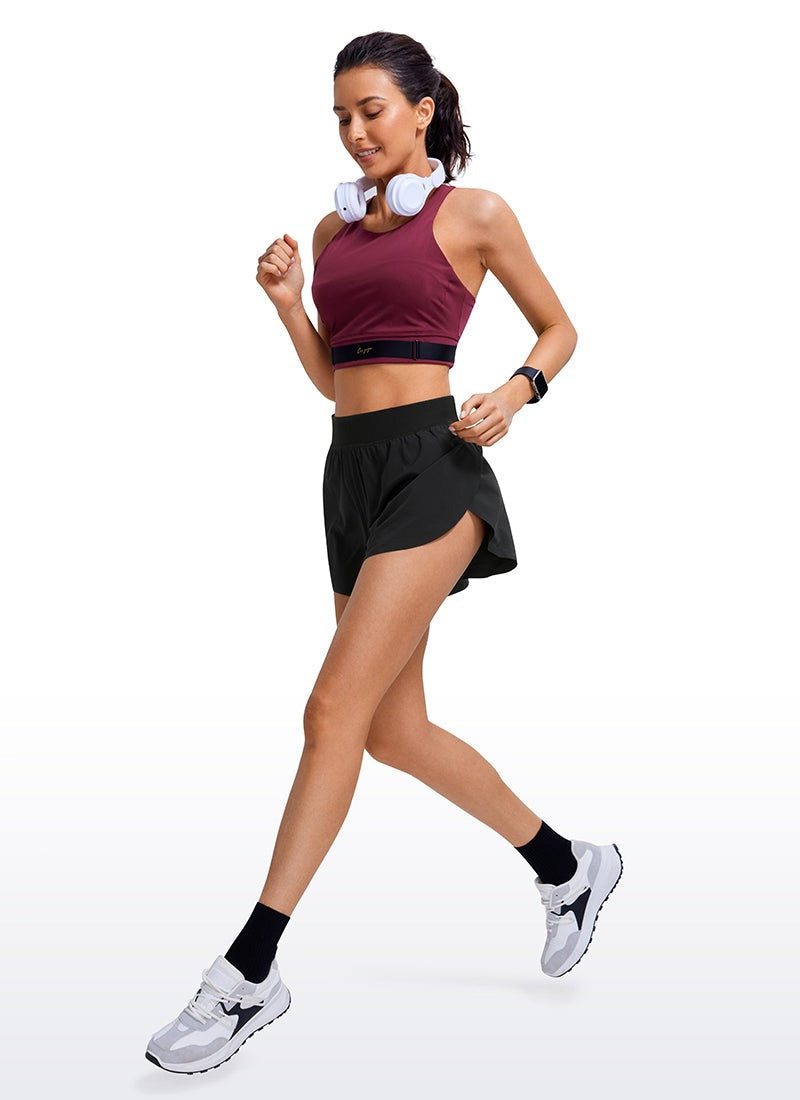 SOLBRACE Soft Lined Mid Rise Shorts 4"