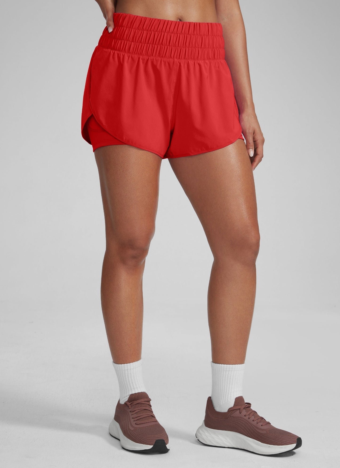 Feathery-Fit Soft 2 in 1 High Rise Shorts 3''