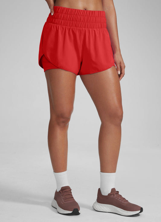 Feathery-Fit Soft 2 in 1 High Rise Shorts 3''