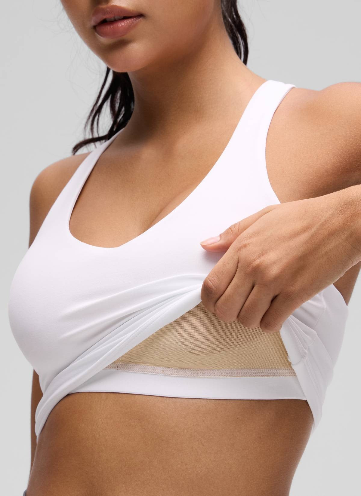 Butterluxe V Neck Racerback Shelf Bra Tank