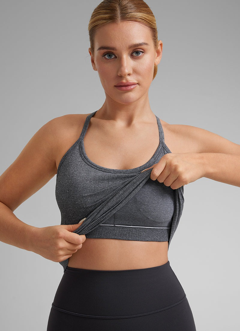 Speedy Seamless Built in Bra Y back Tank