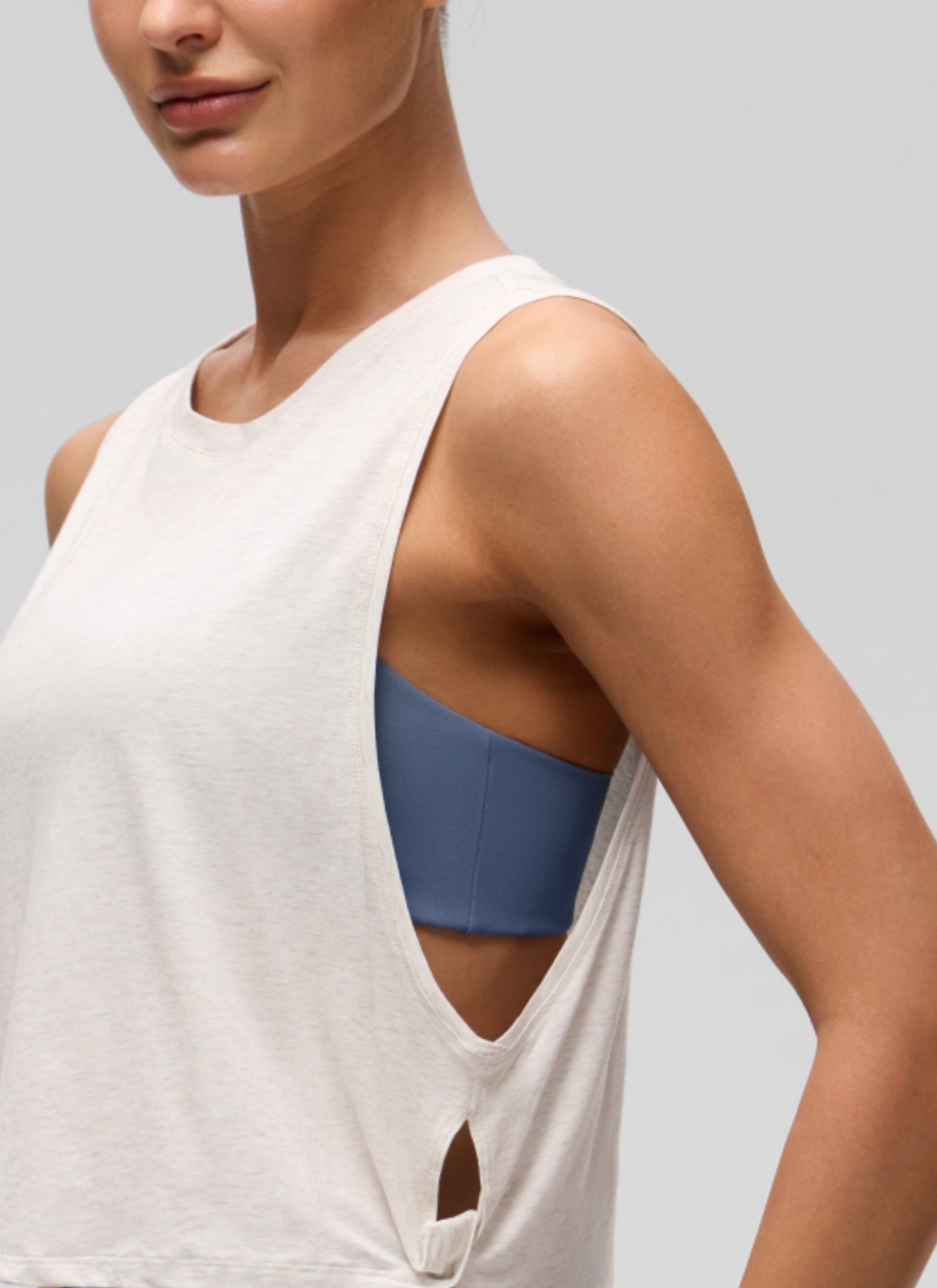 Pima Cotton Crop Deep Armhole Tank