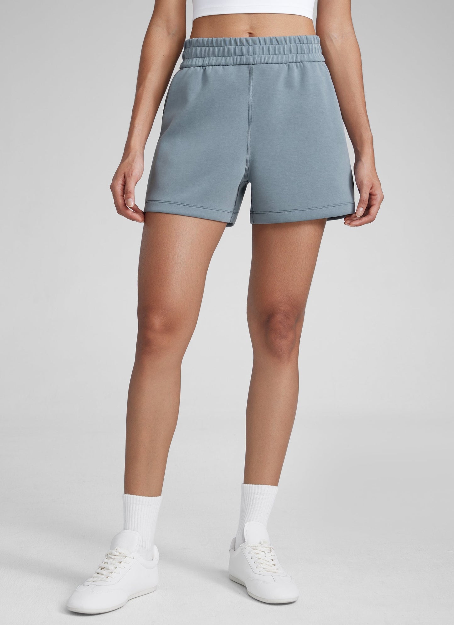 SoftAura Drawstring Pocket Sweat Shorts 4”