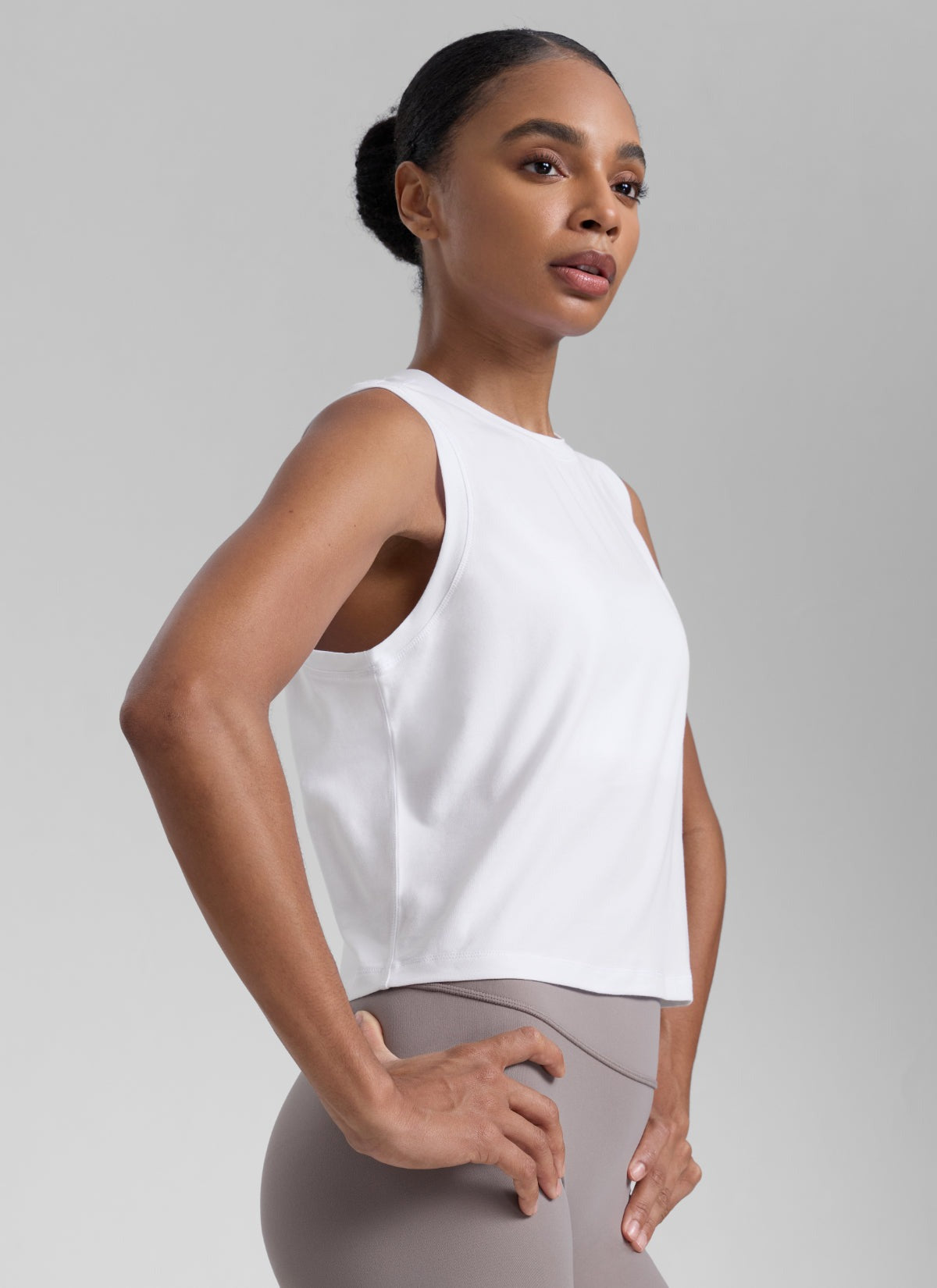 Poly Cotton-Blend Muscle Tank