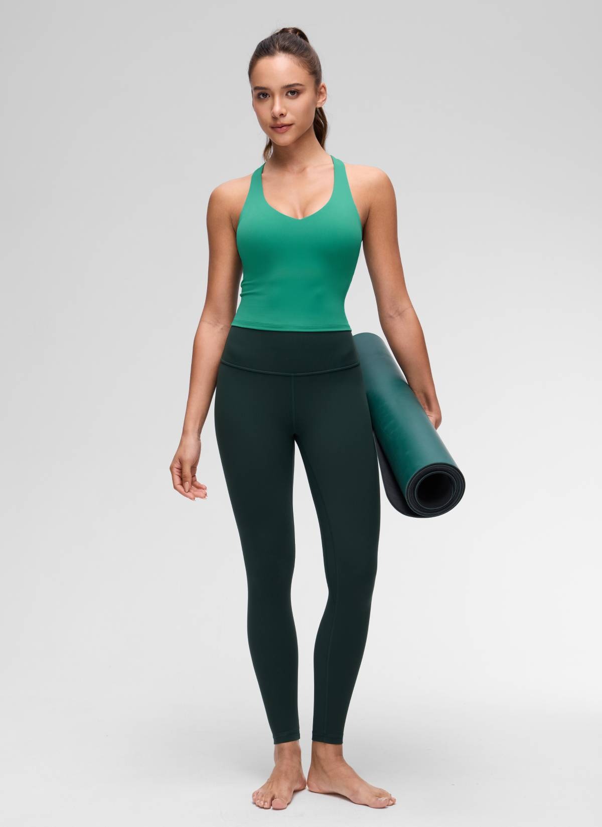 Butterluxe V Neck Racerback Shelf Bra Tank