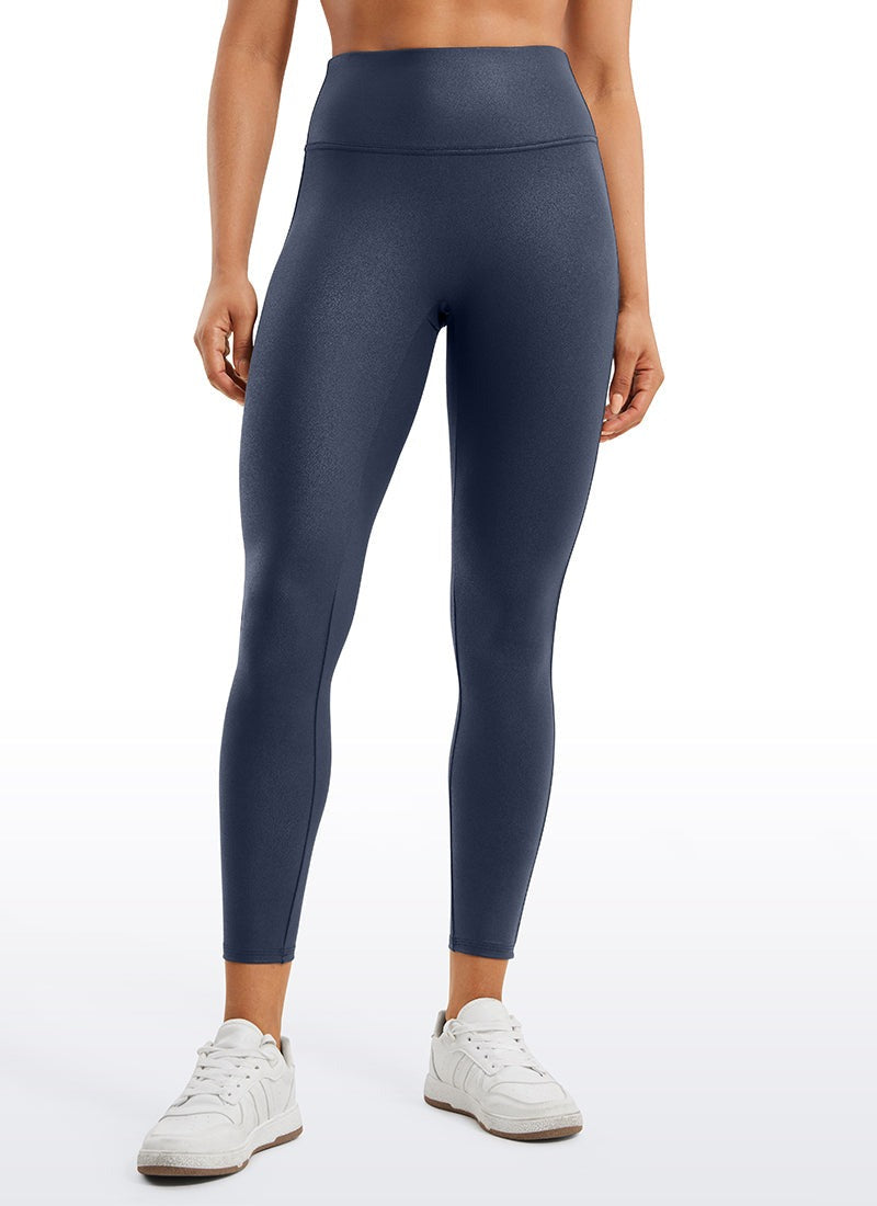 Faux Leather No Front Seam Legging 25''