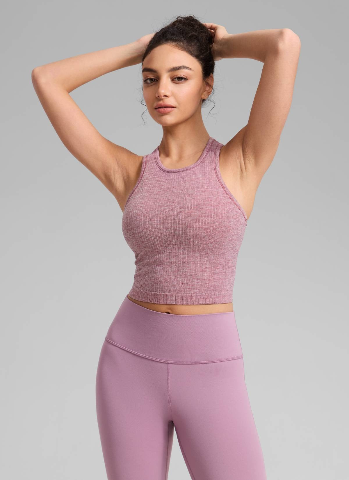 Seamless Ribbed Racerback Crop Tank