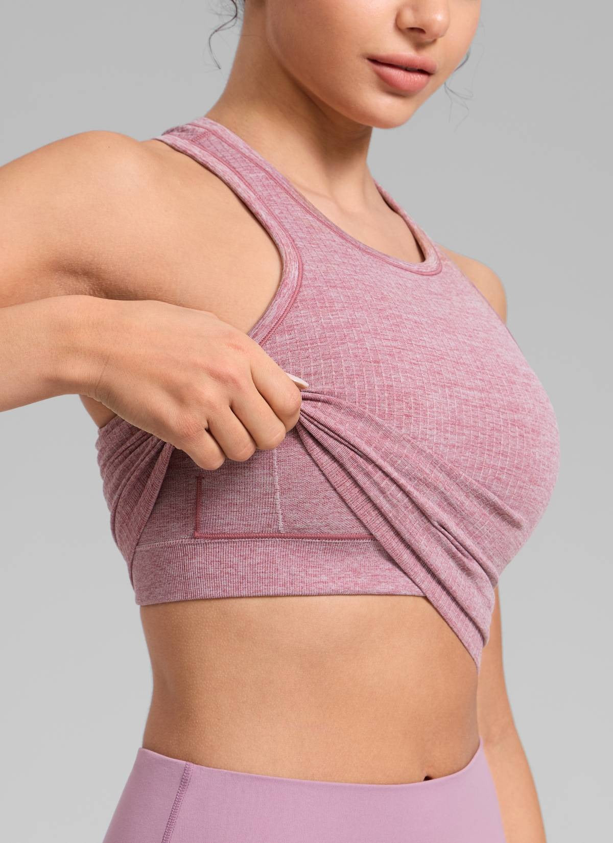 Seamless Ribbed Racerback Crop Tank