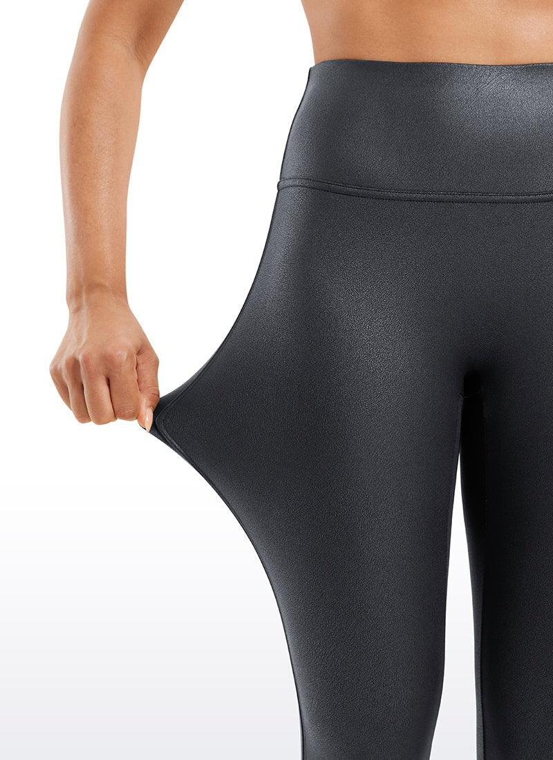 Faux Leather No Front Seam Legging 25''