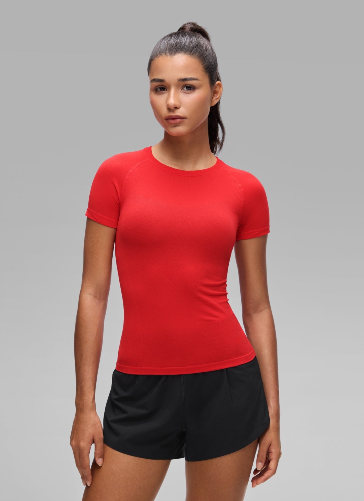 Seamless Crewneck Workout Short Sleeve
