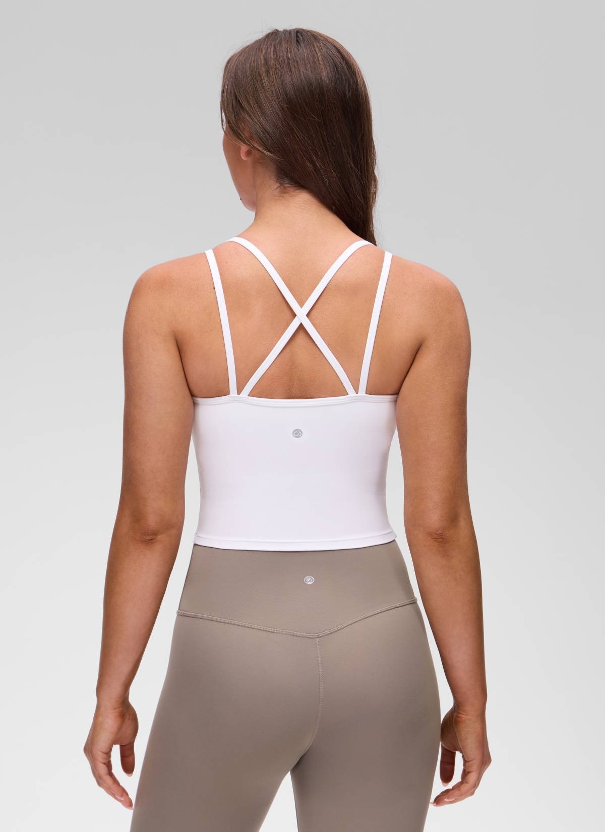 Butterluxe V Neck Cross Back Built in Bra Tank