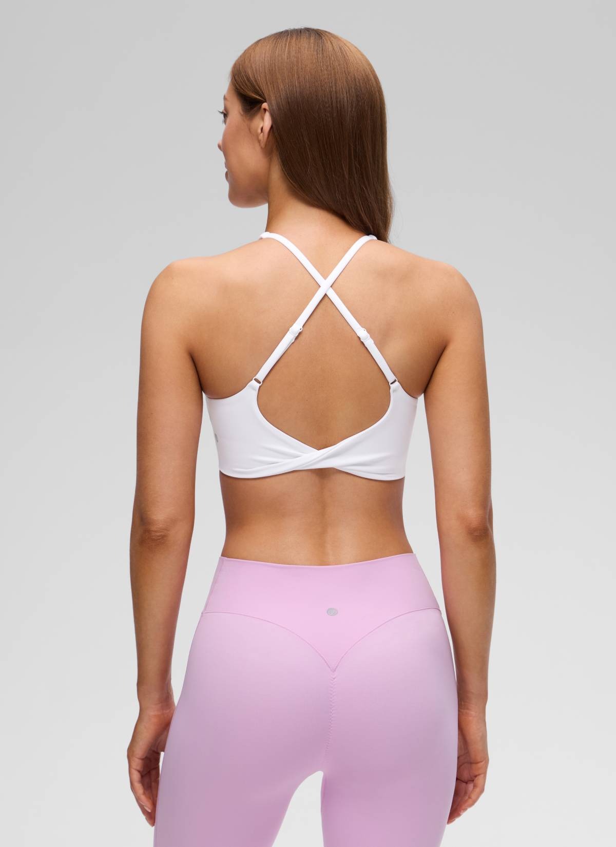 Butterluxe V Neck Twist Cross Back Sports Bra