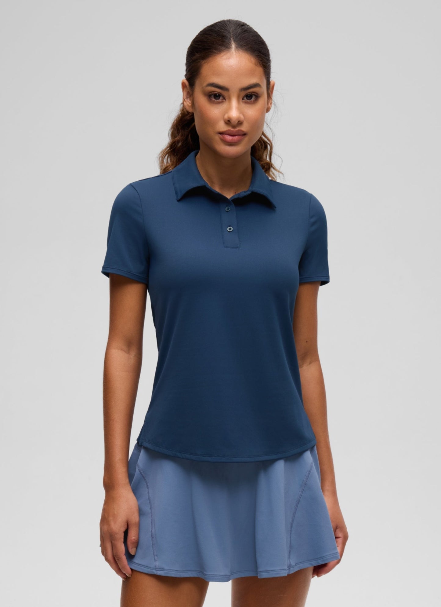 Hip Length Polo Slim Fit Short Sleeve