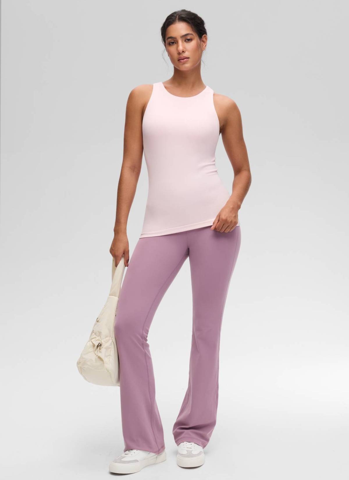 Butterluxe Hip Length Built-in Bra Tanks High Neck