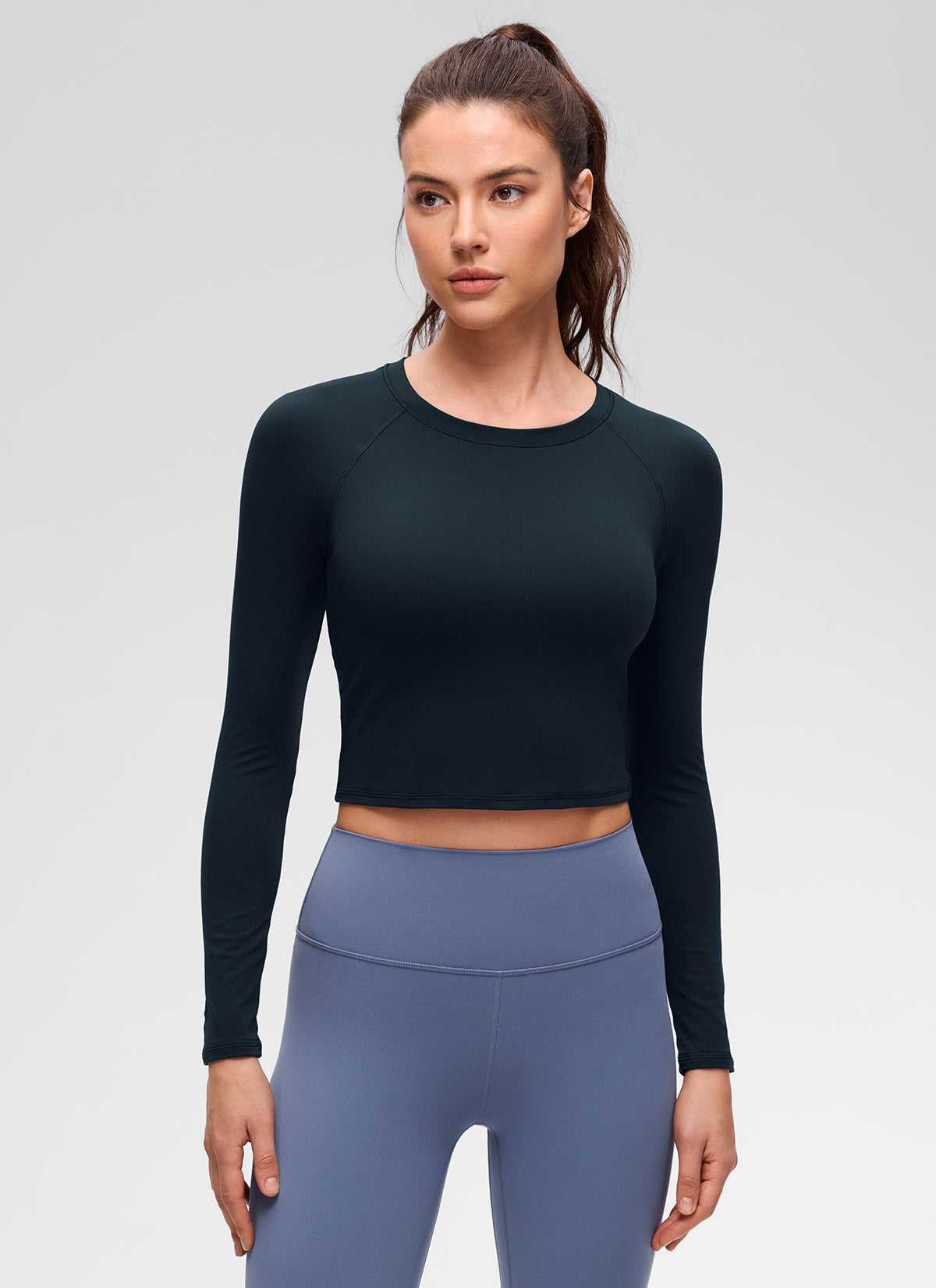 Brushed Feeling Crew Neck Raglan Long Sleeve