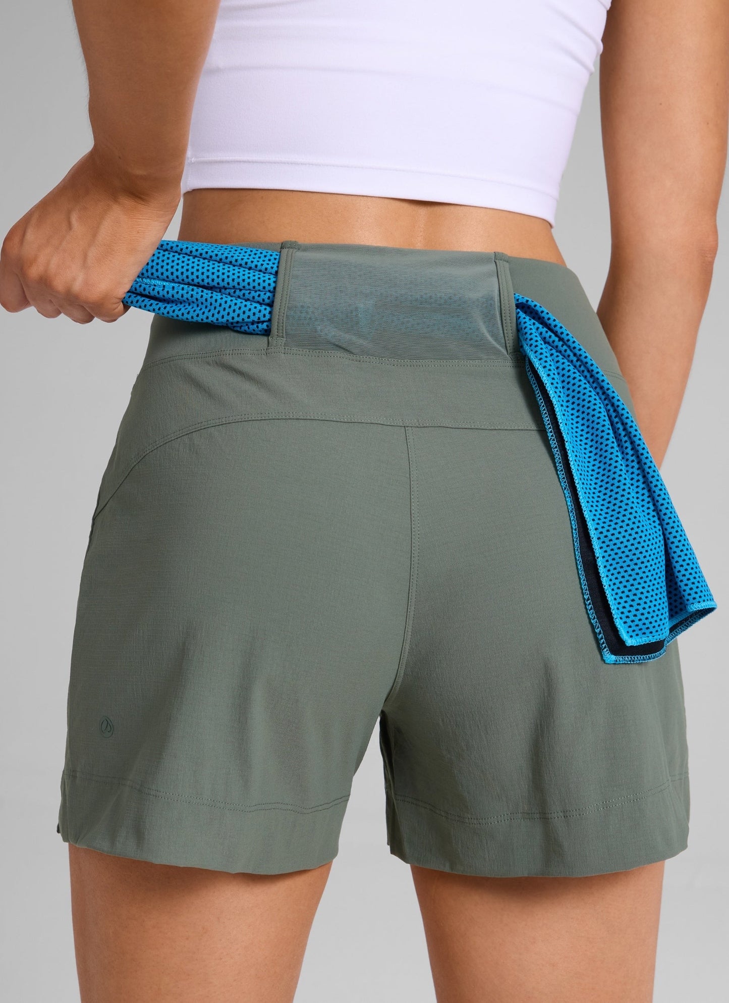 Ripstop Zip Pocket Mid Rise Shorts 4''