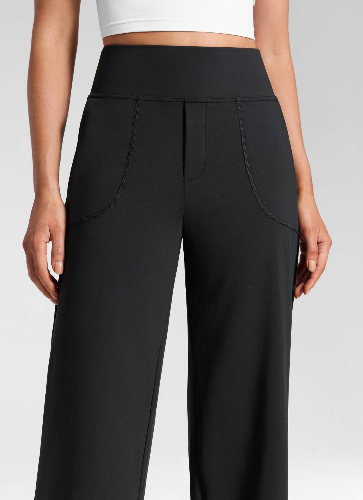 Wide Leg Faux Fly Pocket Pant 30"