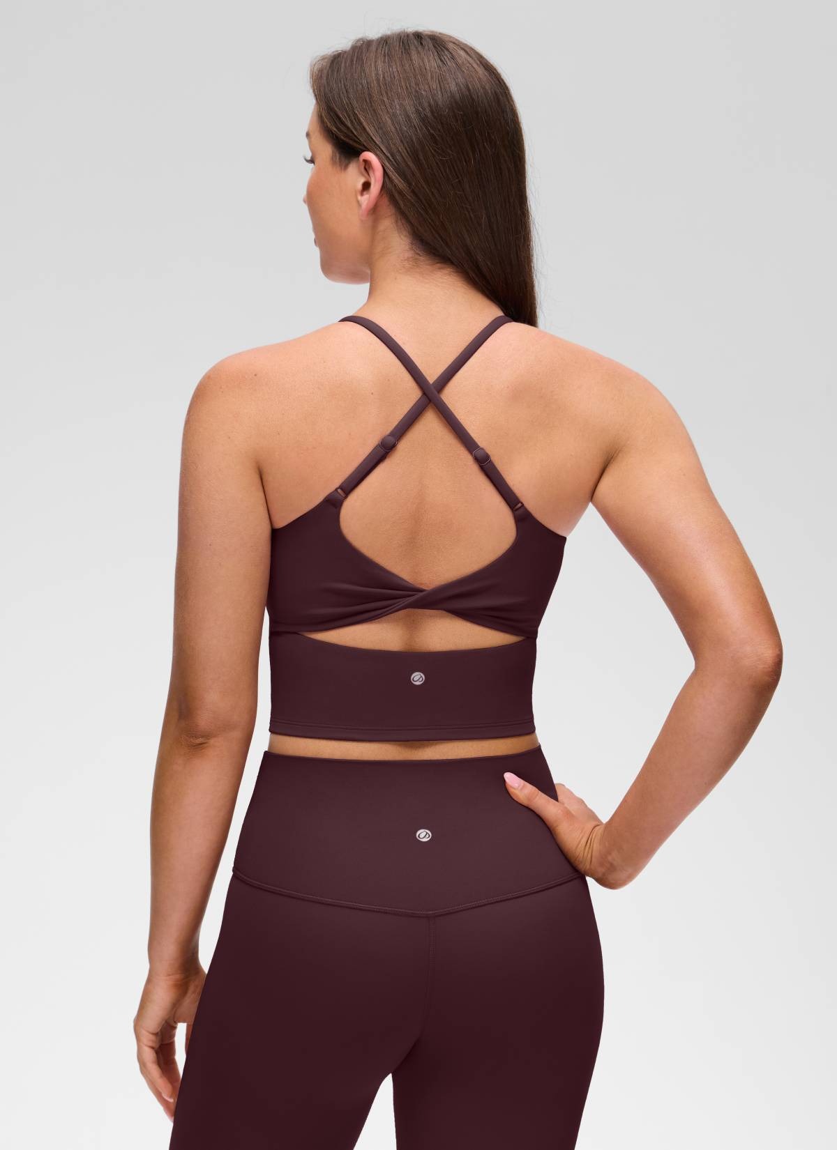 Butterluxe Twist Cross Back Built in Bra Tank