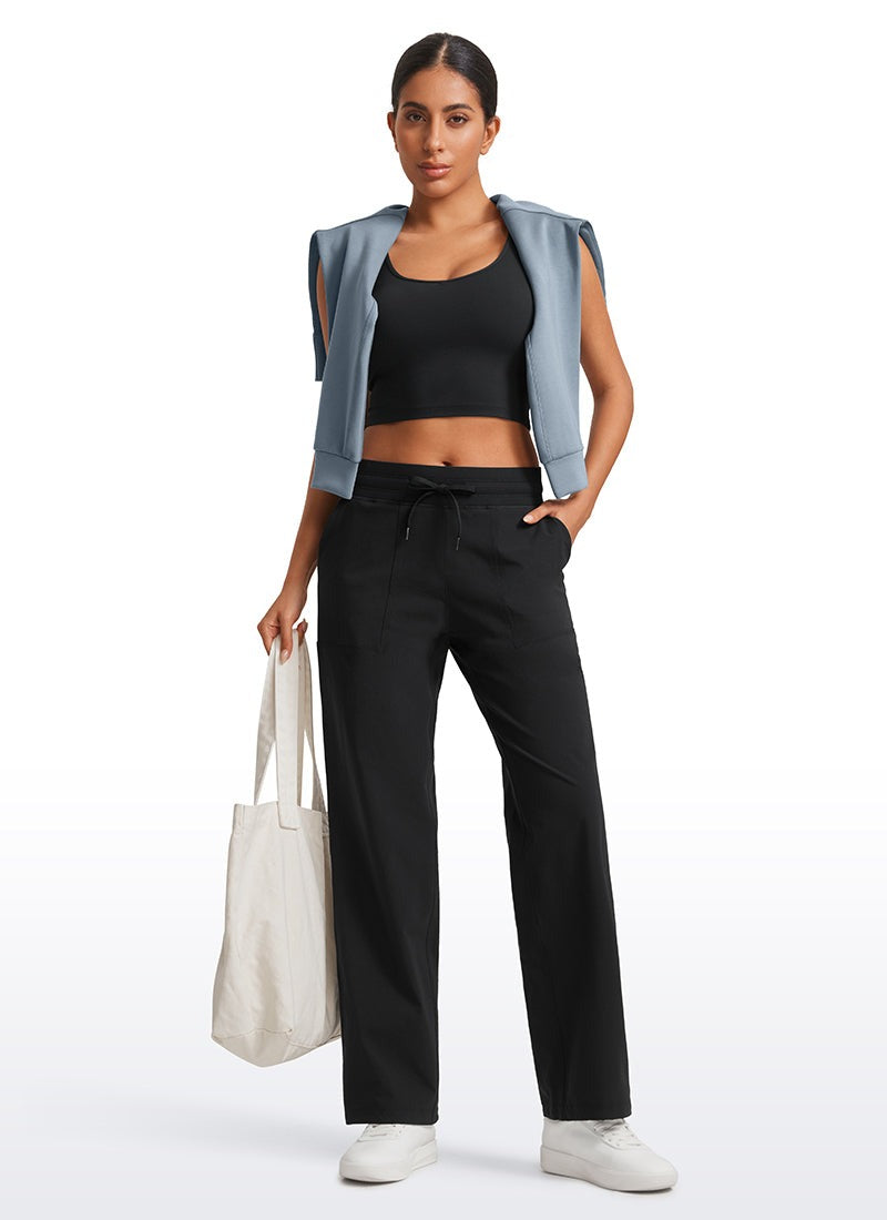 Strech Straight Leg High Rise Pant 30''