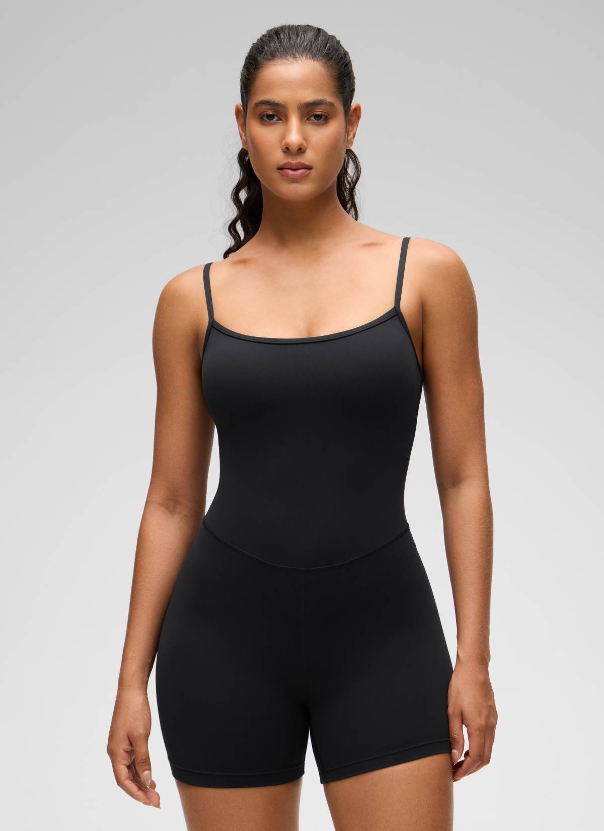 Butterluxe Thin Strap Shorts Bodysuit 4''