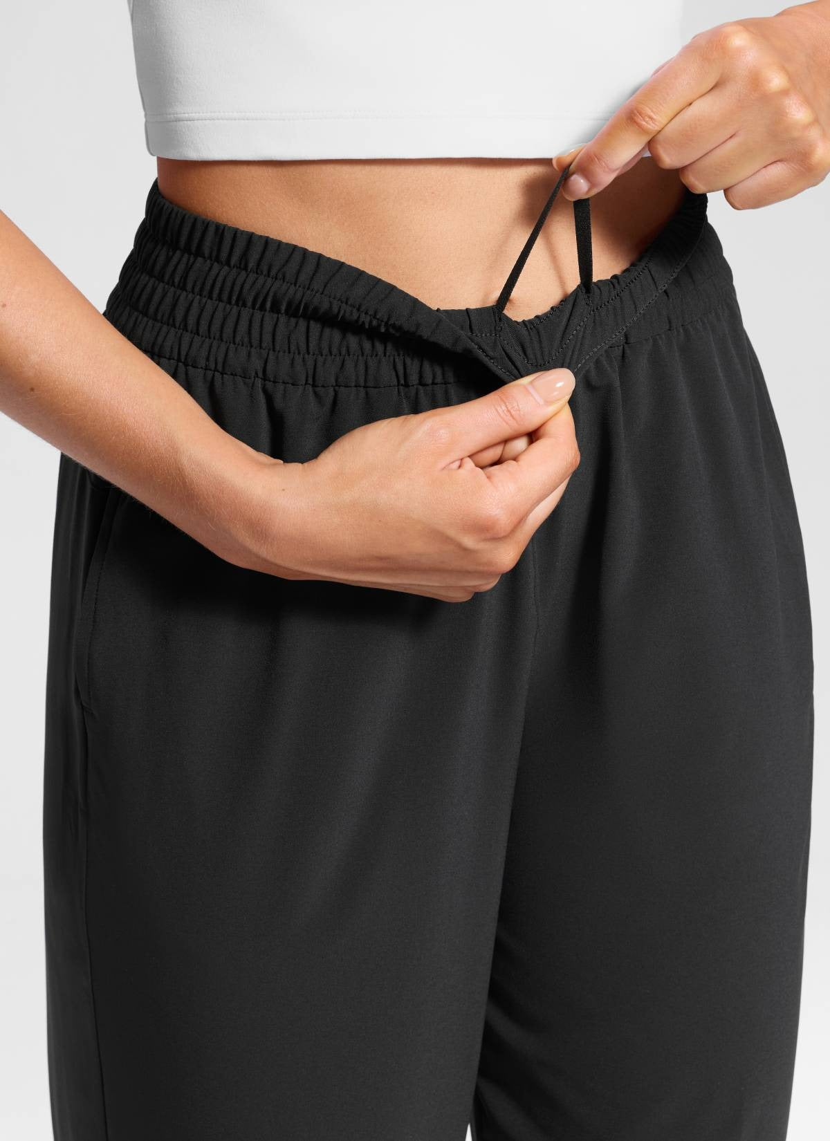 Feathery-Fit Drapey Tapered Ankle Pant 27"