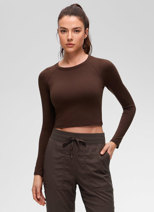 Brushed Feeling Crew Neck Raglan Long Sleeve