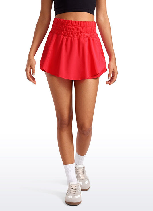 Feathery-Fit Soft 2 in 1 Zip Pocket Shorts