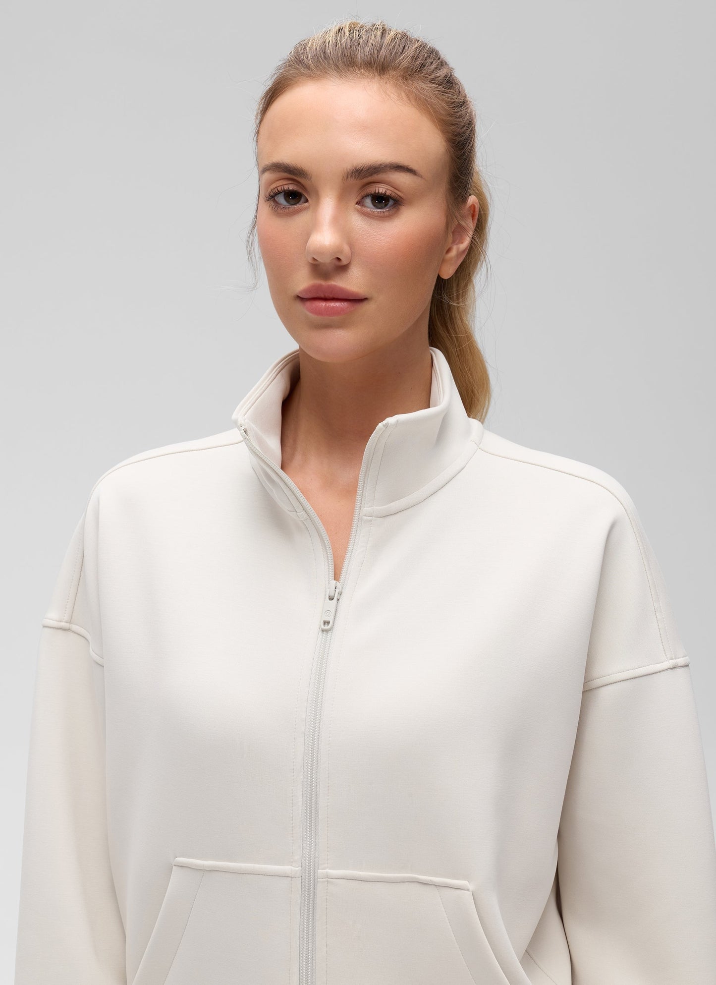 SoftAura High Mock Neck Full Zip Jacket