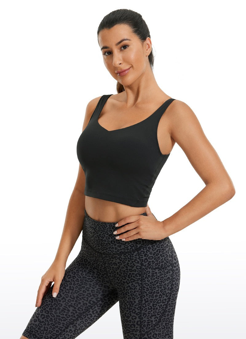 Butterluxe V Neck Built in Bra Tank