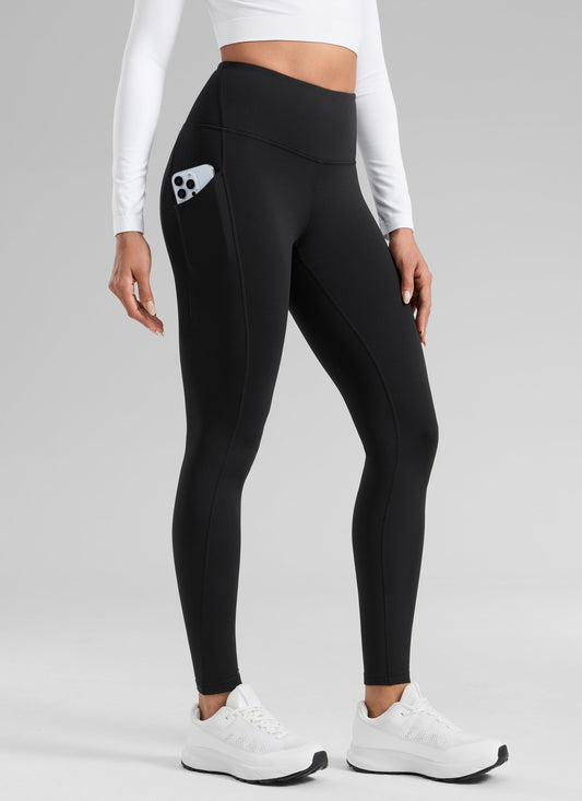 Water Resistant Fleece Lined Pocket Legging 28"
