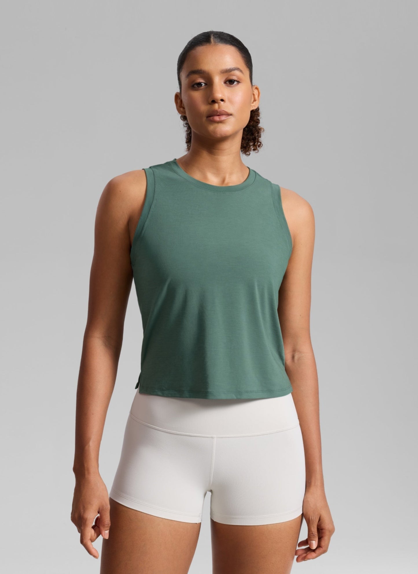 Quick Dry Crop Racerback Tank