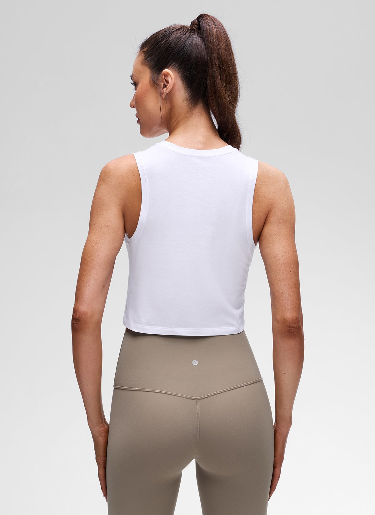 Pima Cotton Crewneck Crop Tank