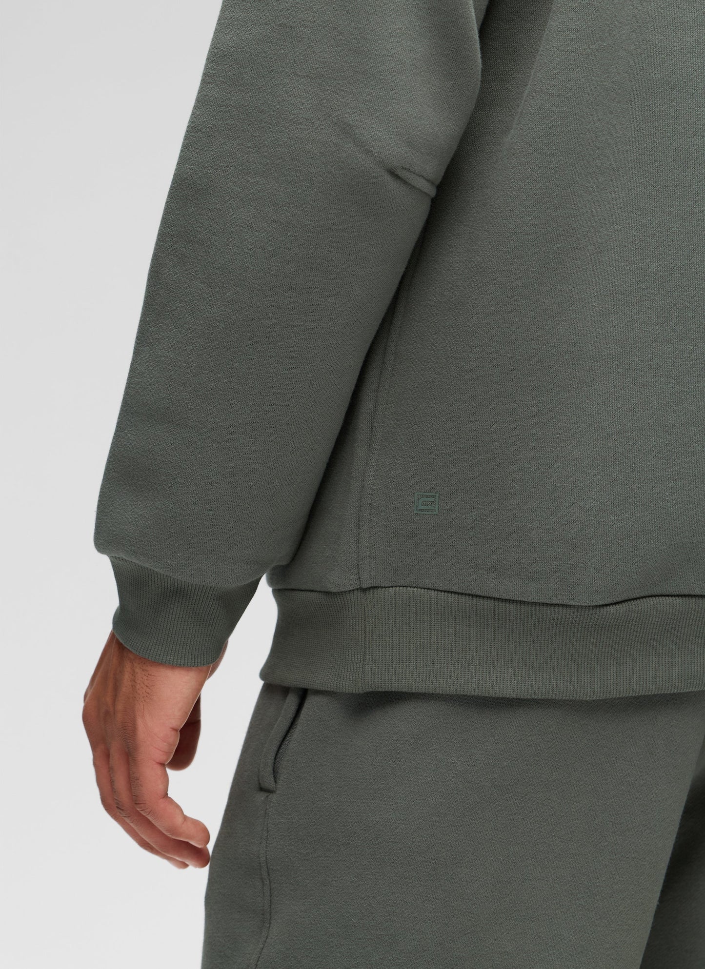 Fleece Lined Half Zip Sweatshirts Mock Neck